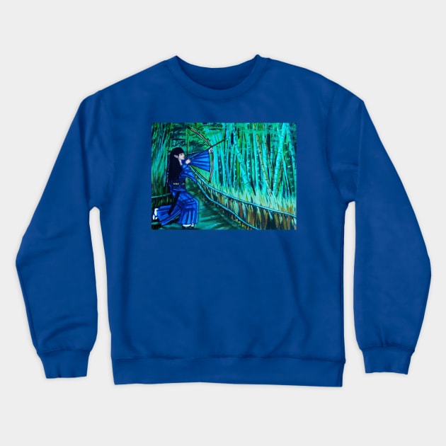 Elf Warrior Crewneck Sweatshirt by lisaeldred